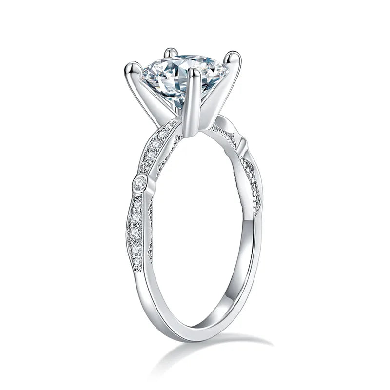 Sterling Silver Moissanite Rings