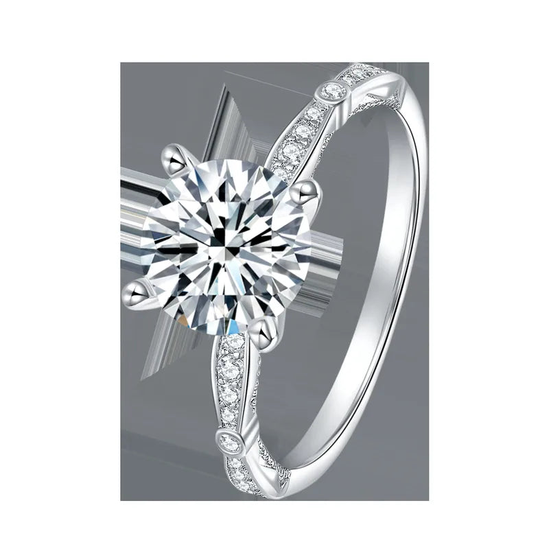 Sterling Silver Moissanite Rings
