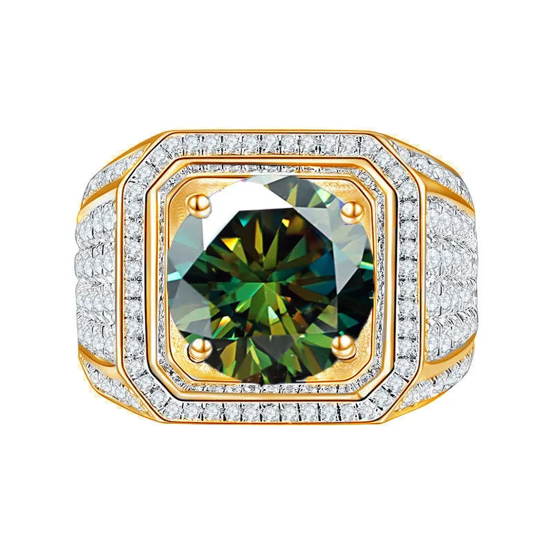 1.0ct Round Brilliant Cut Moissanite Ring - Elegant Design in Silver