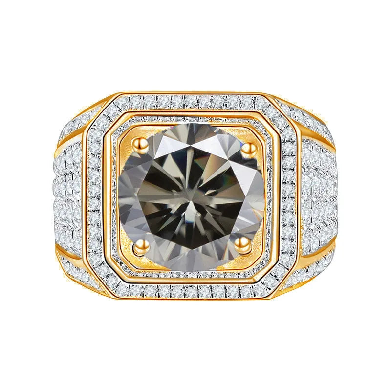 1.0ct Round Brilliant Cut Moissanite Ring - Elegant Design in Silver