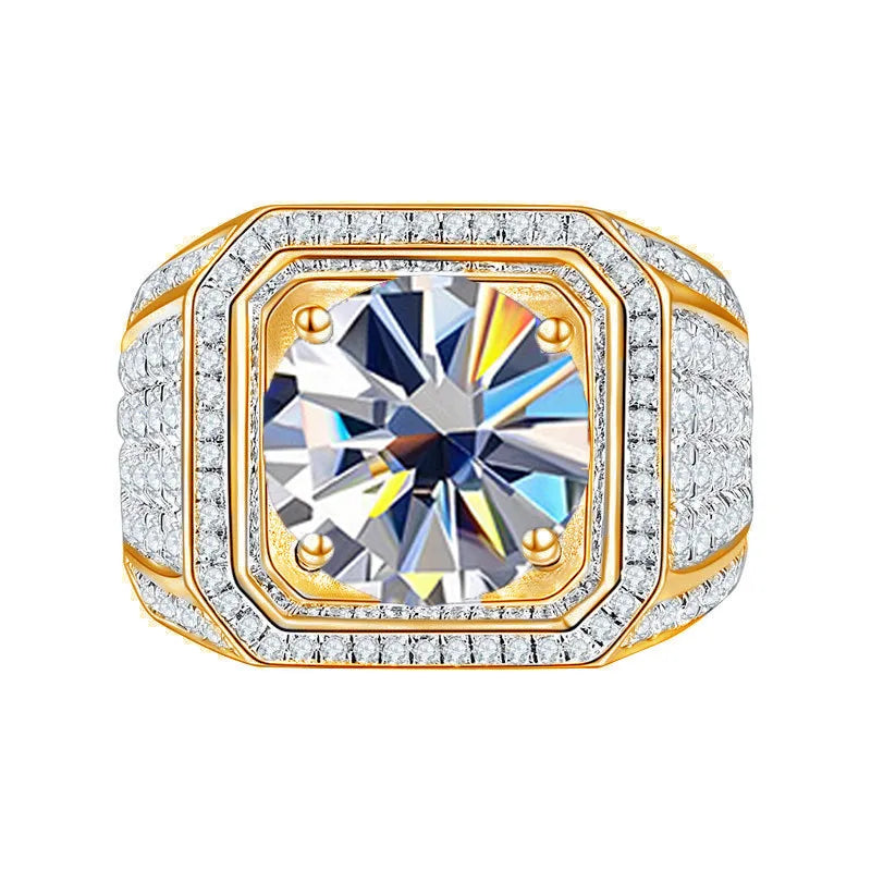 1.0ct Round Brilliant Cut Moissanite Ring - Elegant Design in Silver