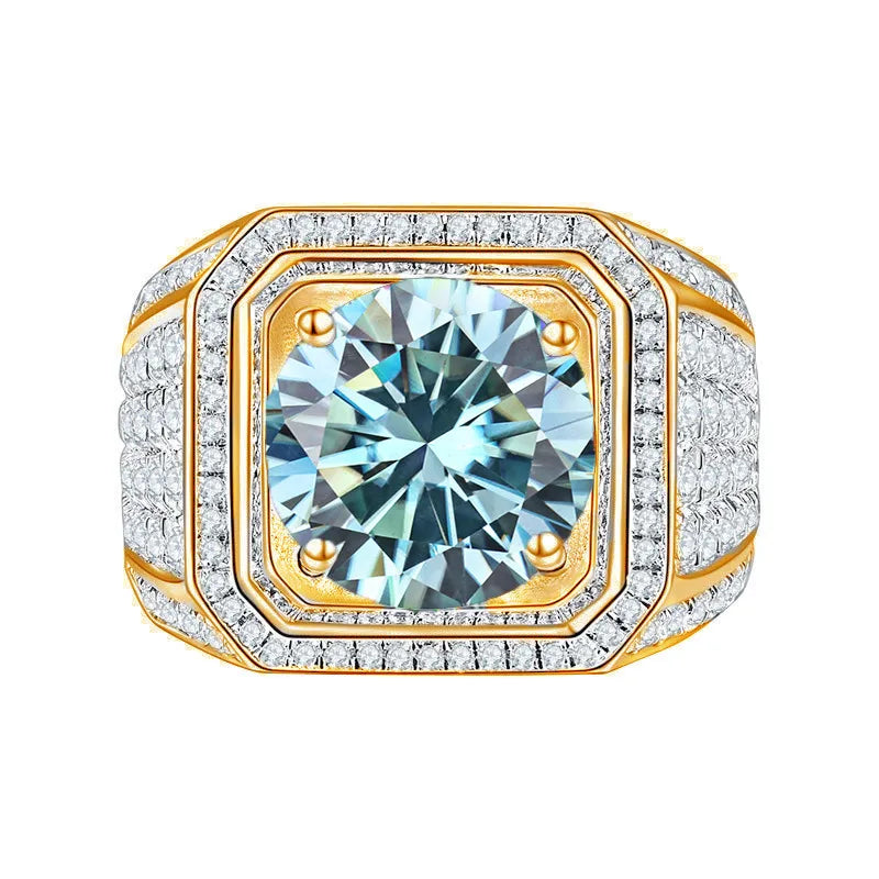 1.0ct Round Brilliant Cut Moissanite Ring - Elegant Design in Silver