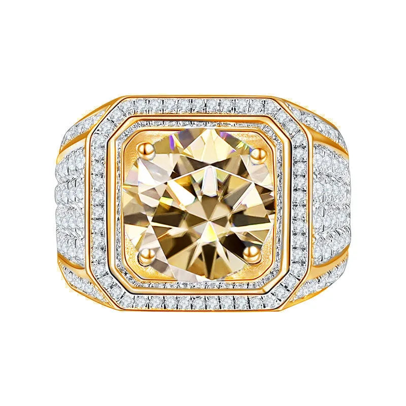 1.0ct Round Brilliant Cut Moissanite Ring - Elegant Design in Silver