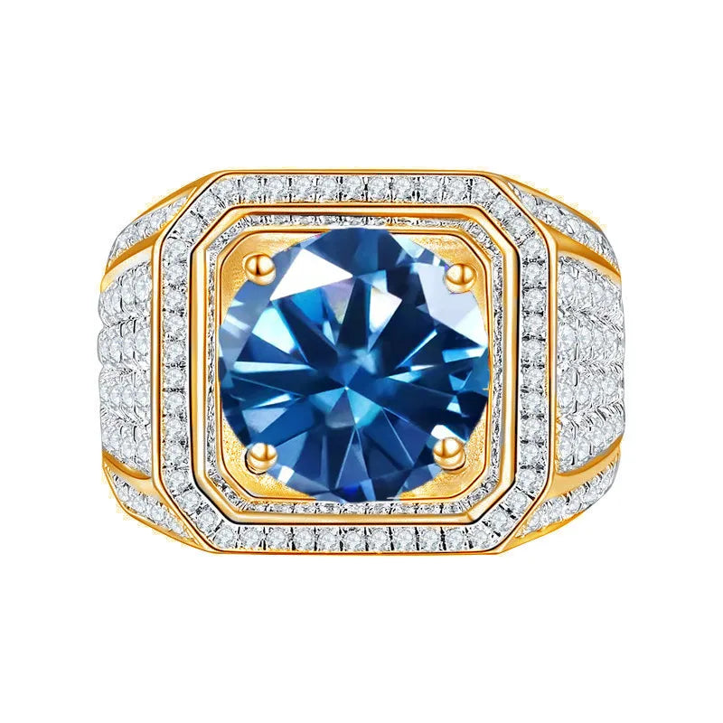 1.0ct Round Brilliant Cut Moissanite Ring - Elegant Design in Silver