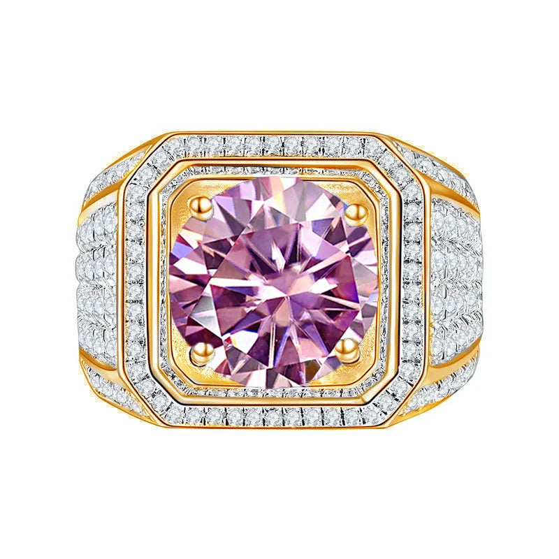 1.0ct Round Brilliant Cut Moissanite Ring - Elegant Design in Silver