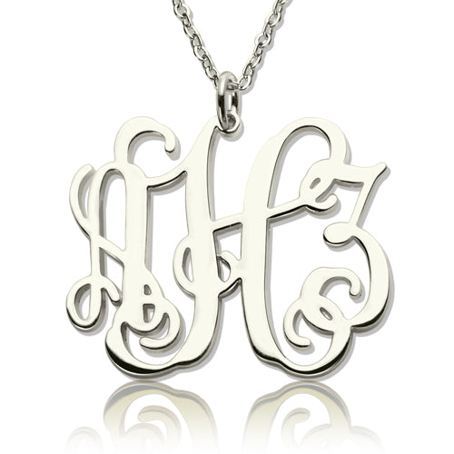 Personalized Taylor Swift Monogram Necklace Sterling Silver